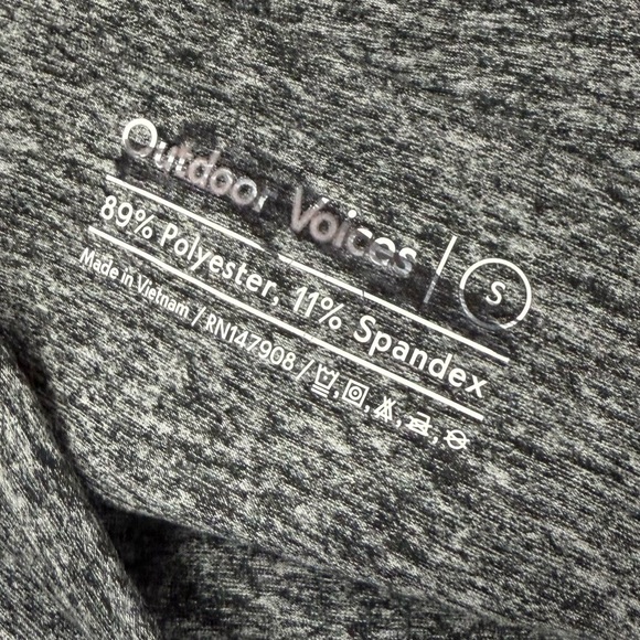 NEW Outdoor Voices Stirrup Leggings Womens Small Gray Black Stretch NWOT - Picture 5 of 10